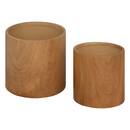 Set di 2 coprivaso "Sao" Marrone, H. 13,4/11,6 cm Marrone