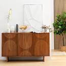 Credenza a 3 ante "Nanda" Acacia, Marrone, 150x90,5 cm Marrone