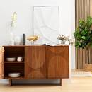 Credenza a 3 ante "Nanda" Acacia, Marrone, 150x90,5 cm Marrone