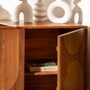 Credenza a 3 ante "Nanda" Acacia, Marrone, 150x90,5 cm Marrone