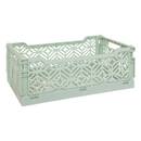 Cassetta pieghevole "Arry" Verde Chiaro, 30x20x11,5 cm Verde chiaro
