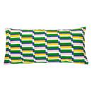 Cuscino ricamato "Disso" Multicolore, 35x75 cm Multicolore