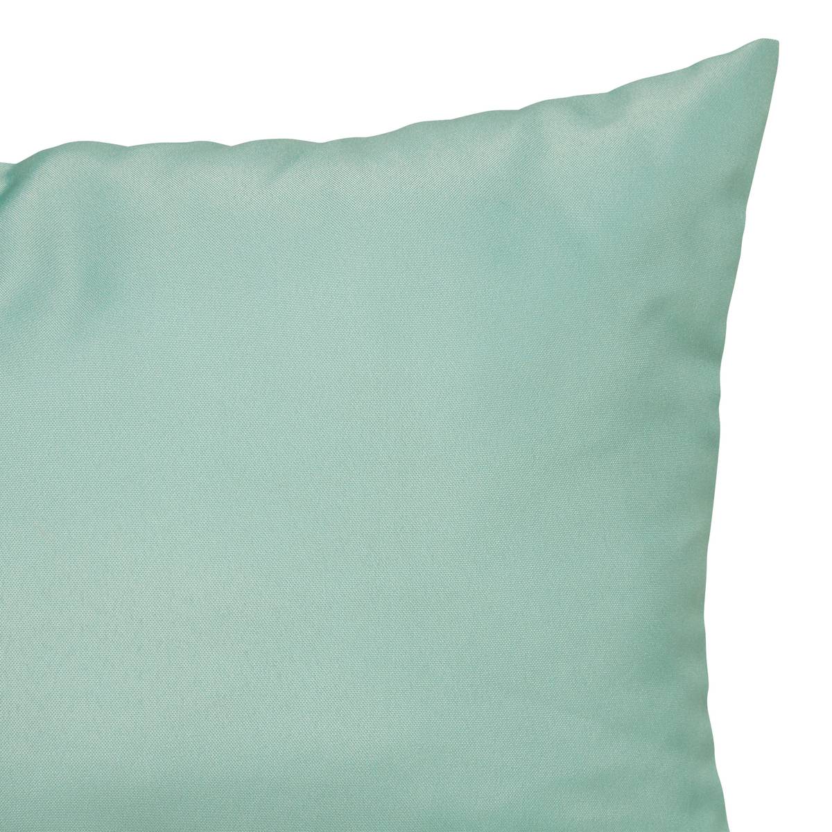 Copricuscino da esterno LILIO Verde Celadon 50 x 30 cm - Poliestere Verde celeste