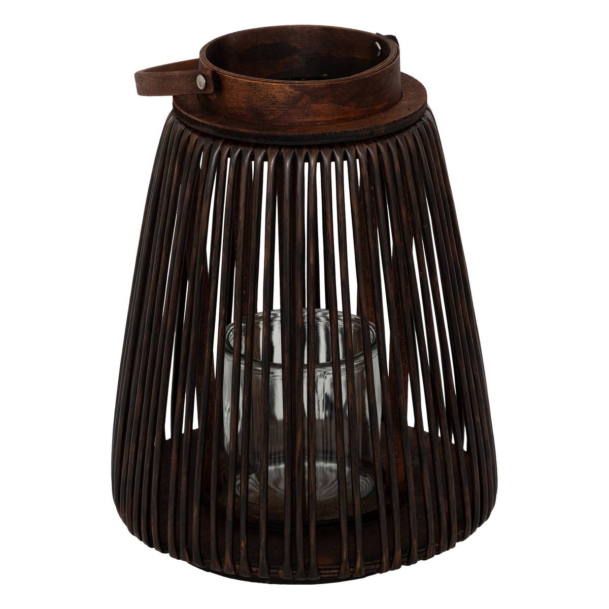 Lanterna "Hopia" Fibra vegetale, Marrone, H.31 cm Marrone