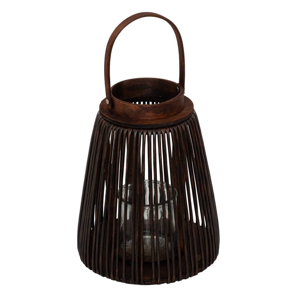 Lanterna "Hopia" Fibra vegetale, Marrone, H.31 cm Marrone
