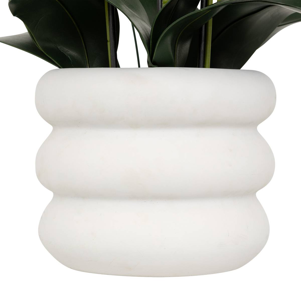 Orchidea artificiale in vaso "Mick" Vaso in ceramica, Bianco, H.80 cm Bianco