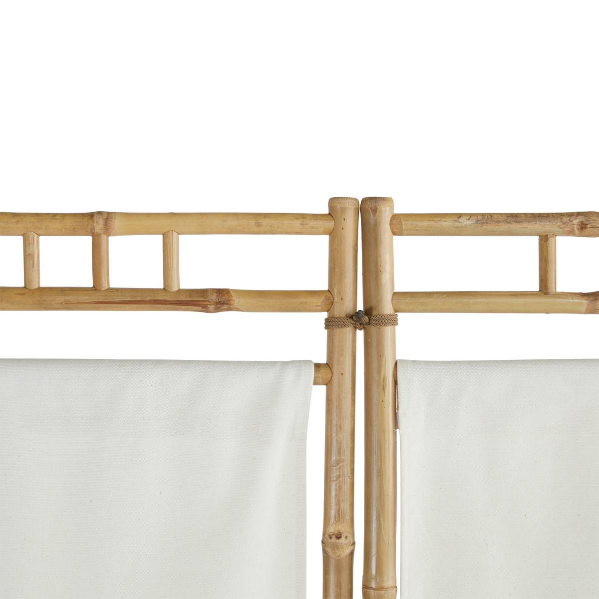 Paravento "Kalel" Bambù, Bianco, 135,5 x 170 cm Bianco