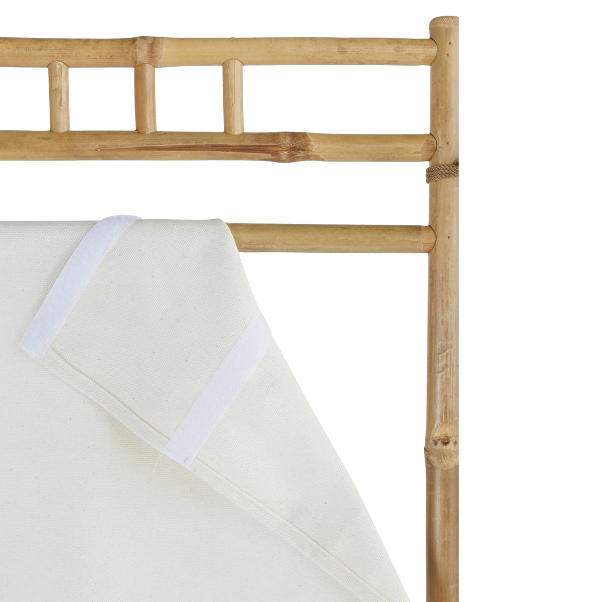 Paravento "Kalel" Bambù, Bianco, 135,5 x 170 cm Bianco