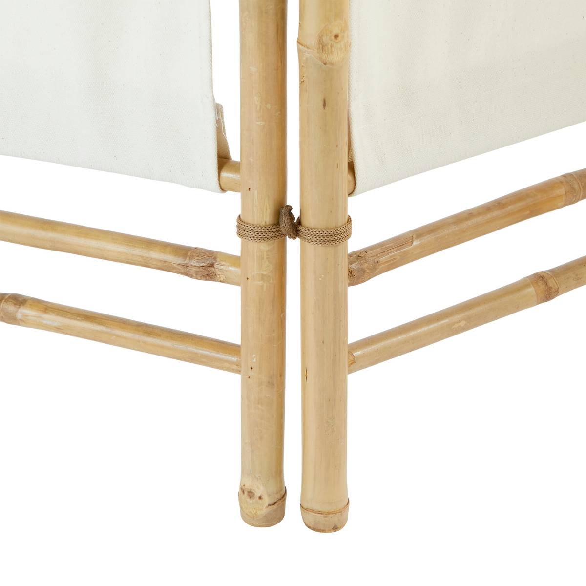 Paravento "Kalel" Bambù, Bianco, 135,5 x 170 cm Bianco