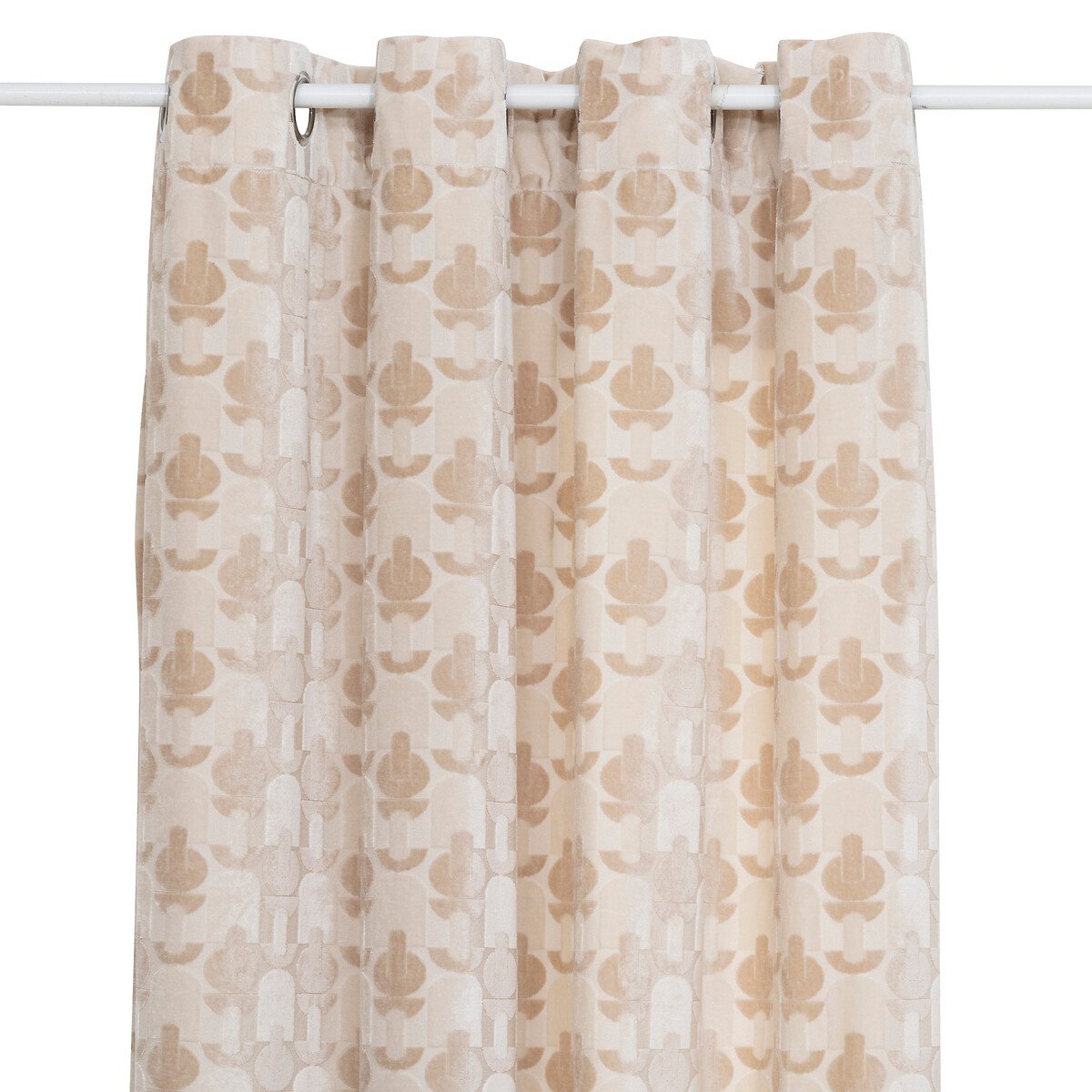 Tenda "Luna" Jacquard velluto, Lino, 140x260 cm Beige lino