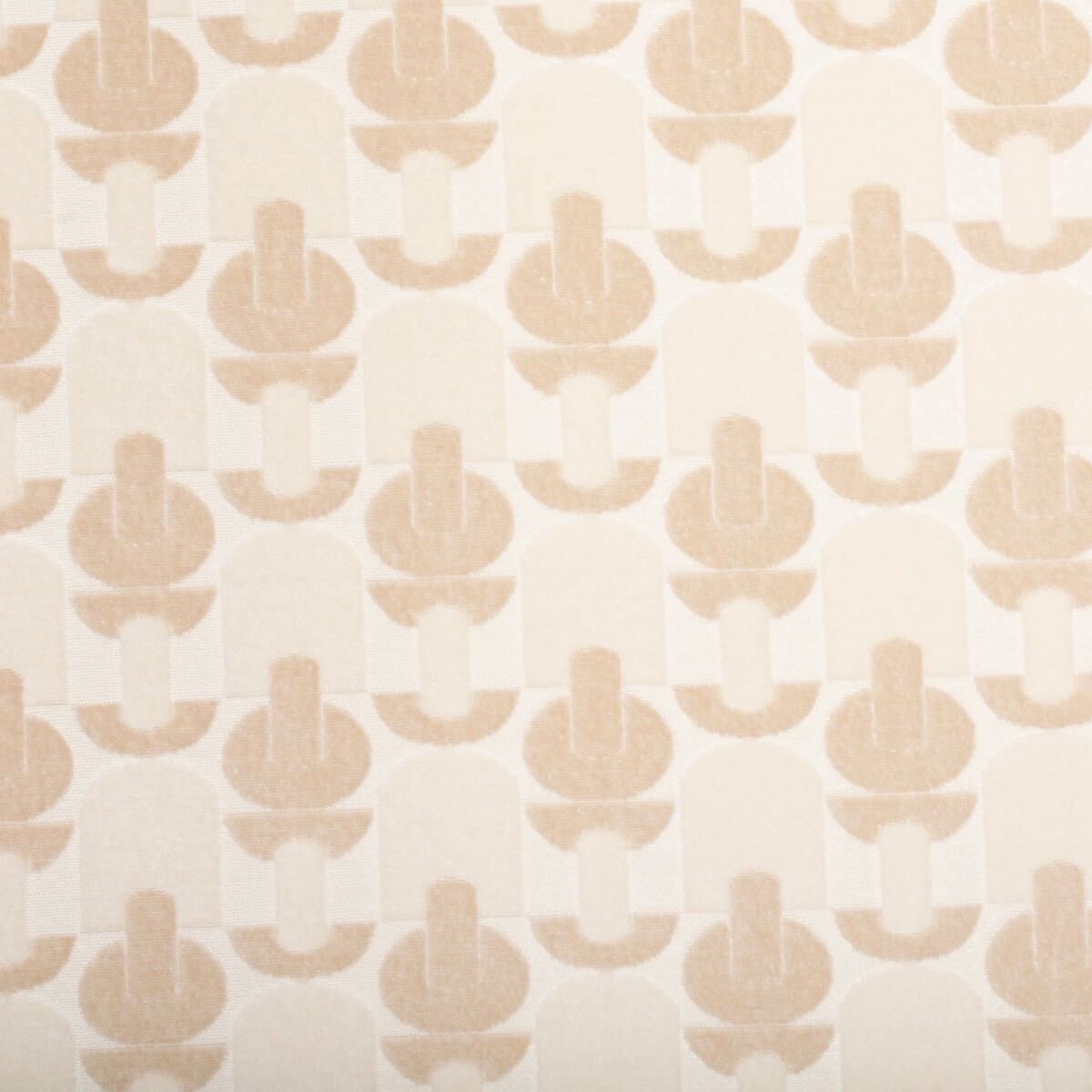 Tenda "Luna" Jacquard velluto, Lino, 140x260 cm Beige lino