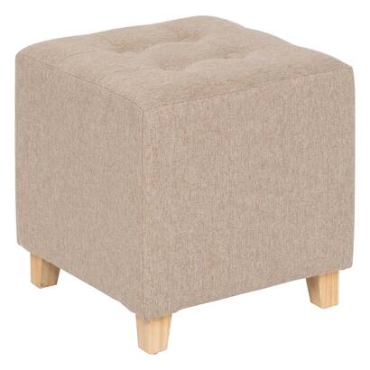 Pouf "l&eacute;andre" pino, beige, 35x35x35 cm