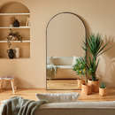 Specchio ad arco "Alice" Nero, 177x91 cm Nero