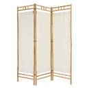 Paravento "Kalel" Bambù, Bianco, 135,5 x 170 cm Bianco