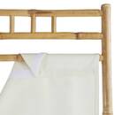 Paravento "Kalel" Bambù, Bianco, 135,5 x 170 cm Bianco
