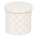 Pouf pieghevole "Pasti" Bianco, D.38x38 cm Bianco