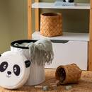 Pouf-contenitore per bambini Panda "Andy" Nero e Bianco, D. 30x36 cm Bianco e nero