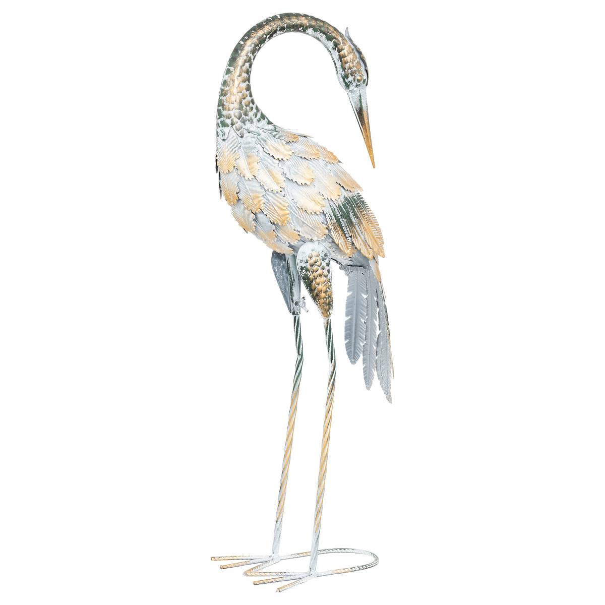 Statua da esterno Airone "Howard" Multicolore, H.73 cm Multicolore