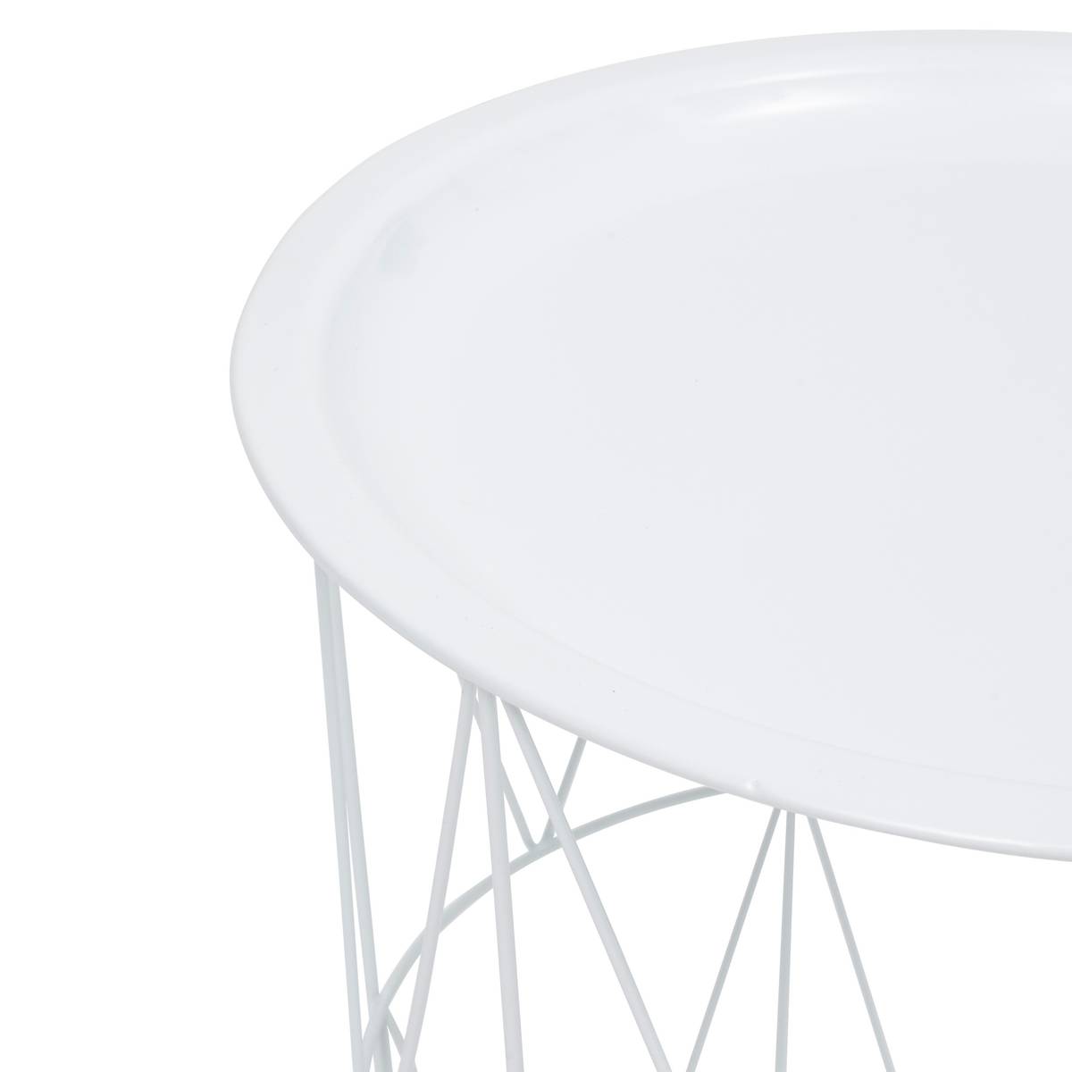 Tavolino "Kumi" Bianco, 40x37x37 cm Bianco