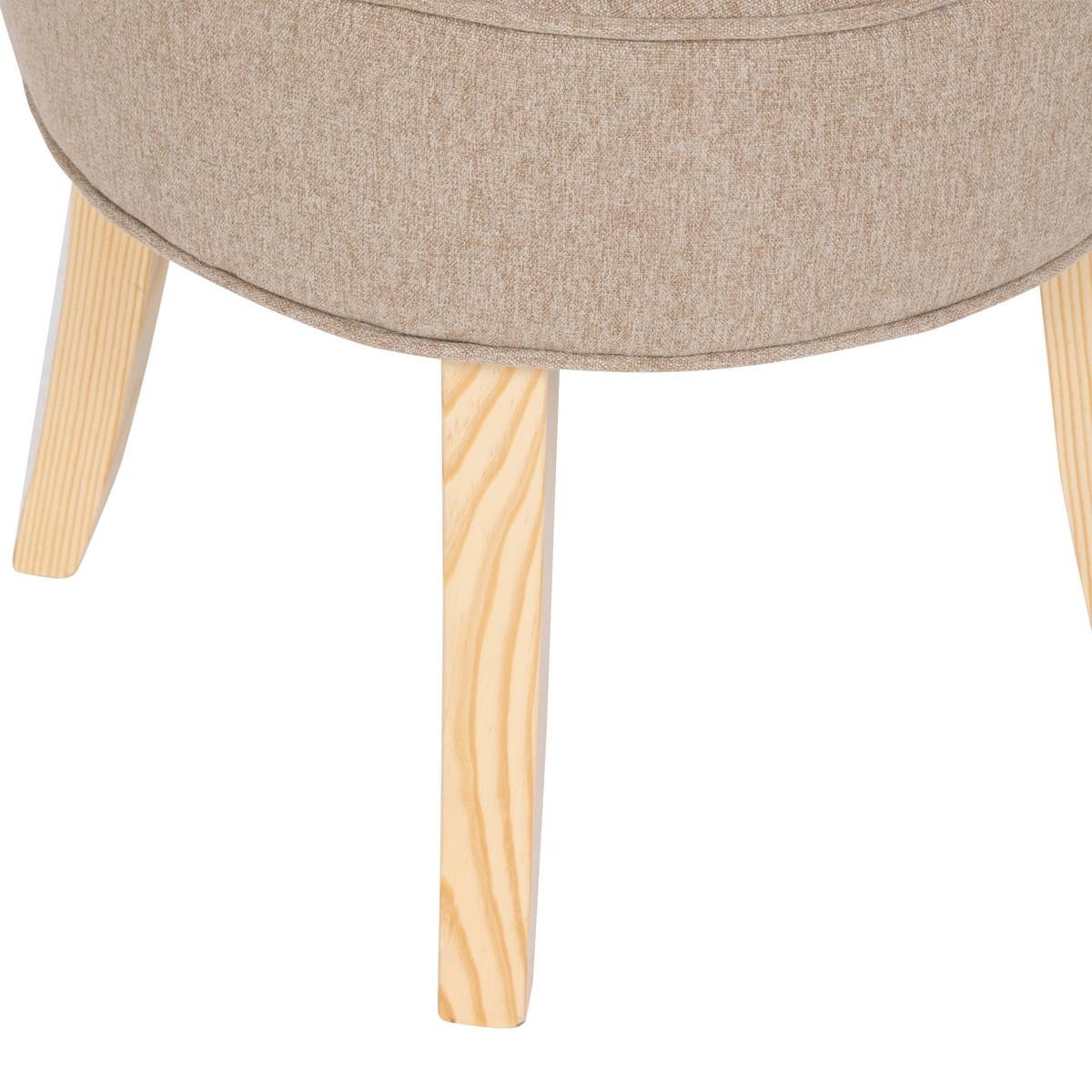 Sgabello "Firmin" Pino, Beige, 58x49x46 cm Beige