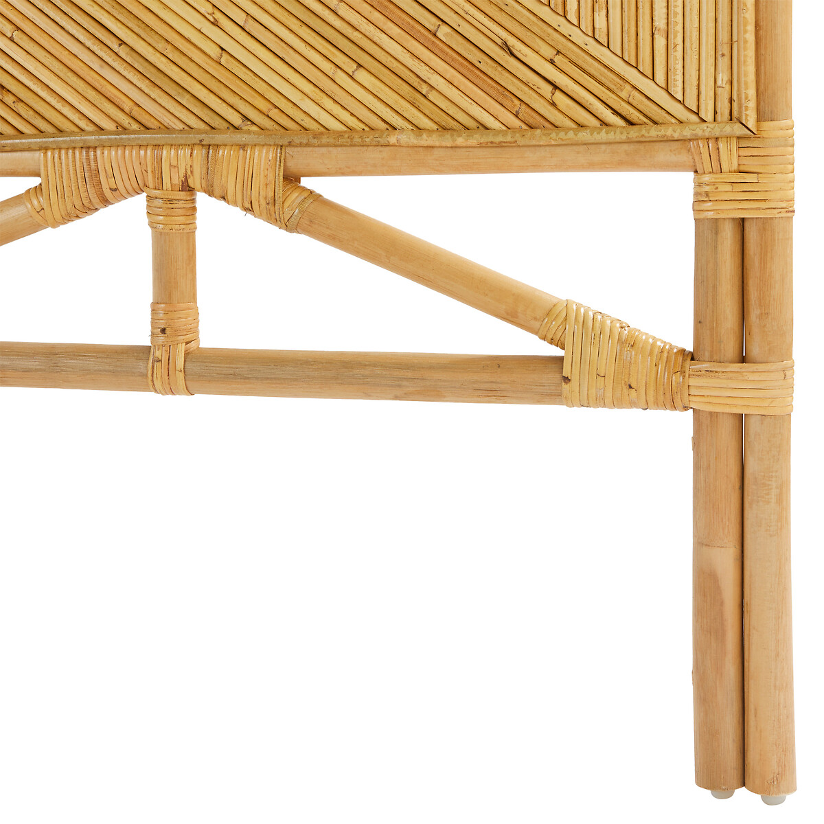 Testiera "Tanae" Rattan, Beige, 160x105 cm Beige