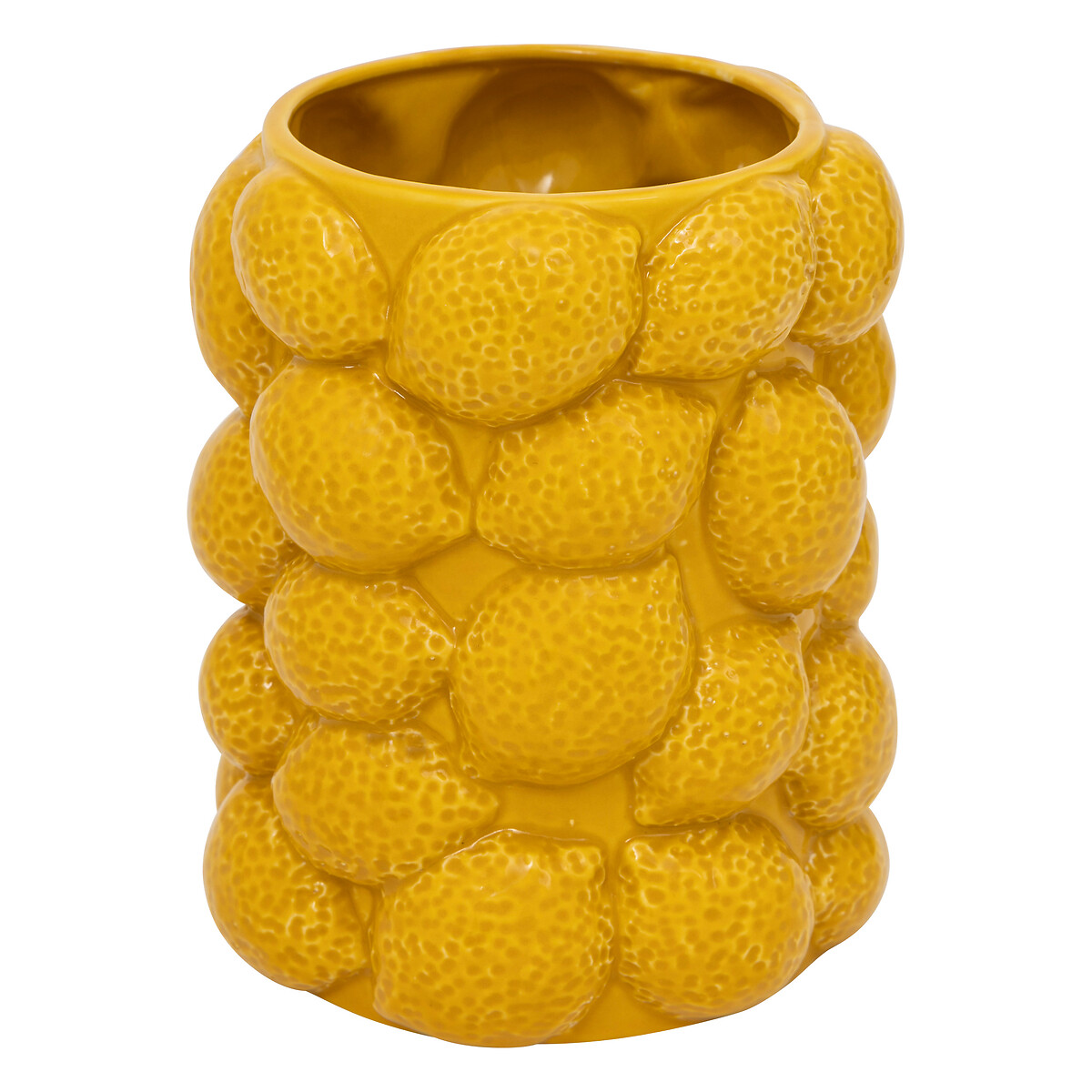 Vaso di limone "Yuca" Ceramica, Giallo, H.18 cm Giallo