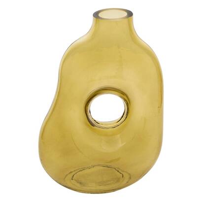 Vaso ciambella "kaki" verde, h. 25 cm