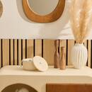 Vaso rigato "Fernan" Ceramica, bianco, H.22 cm Bianco