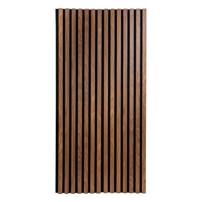 Pannello decorativo a listelli in legno "colva" effetto noce, sfondo nero, 120x60 cm