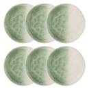 Set di 6 piatti da dessert "Mala" Ceramica, D.20 cm Verde