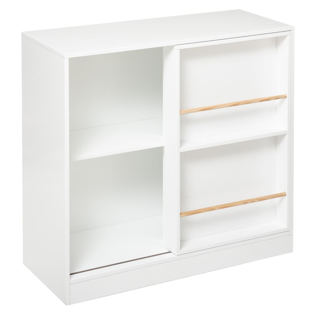 Bibliothèque Enfant Atmosphera - Bac à Roulettes Blanc - 70x62.7x30 Cm
